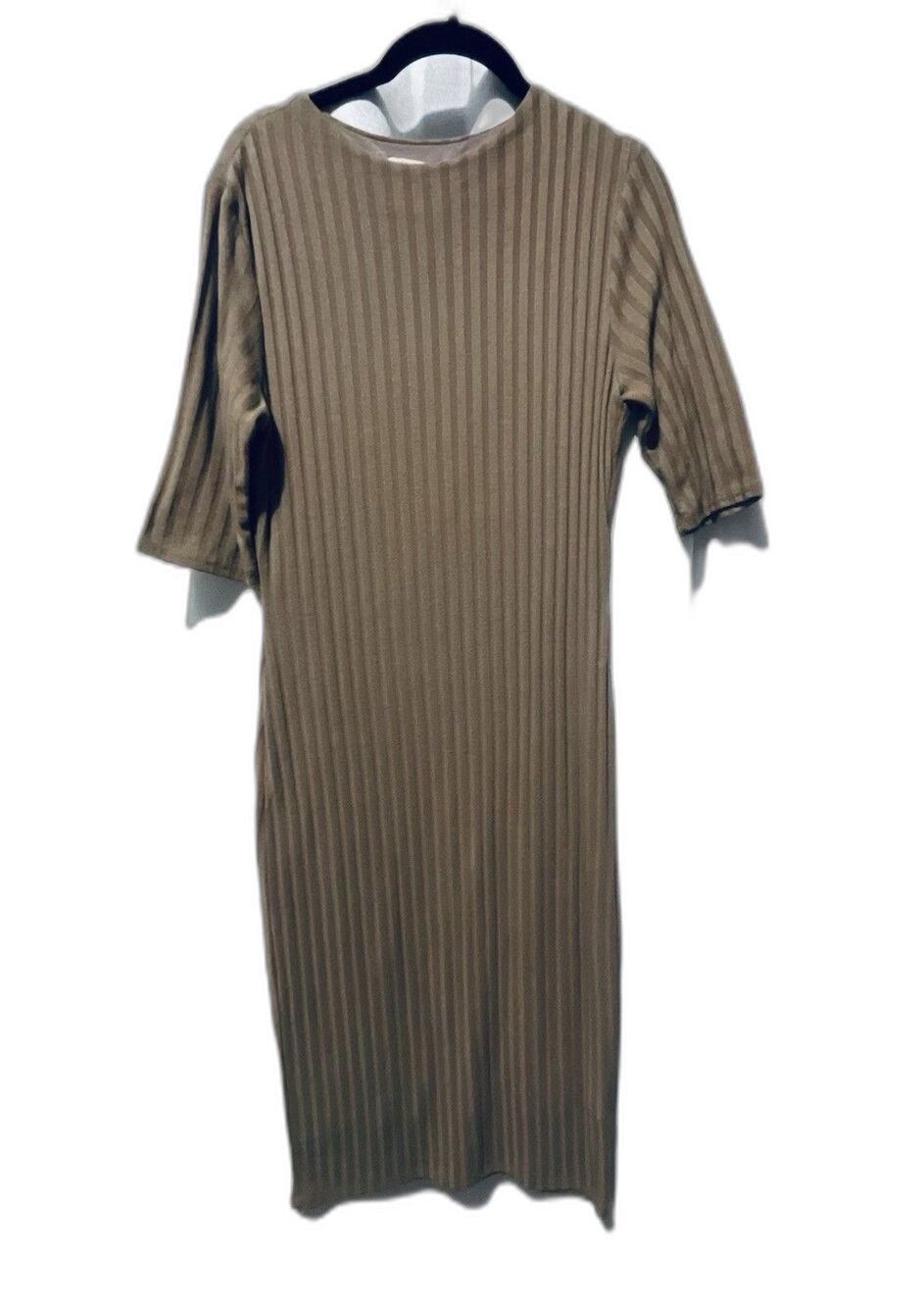 New Heart & Hips Brown 3/4 Sleeve Bodycon Dress size L